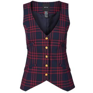 NWOT Smythe Checked Fitted Waistcoat